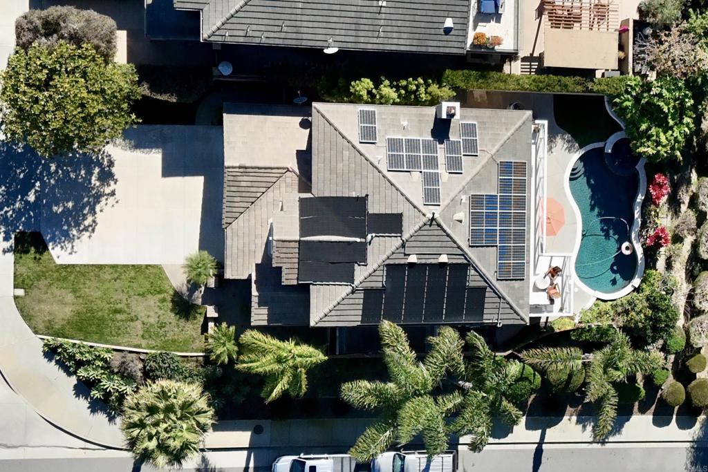 6707 Blue Point Drive Carlsbad, CA 92011 - Photo 40 of 43 a aerial view of a house with a yard and garden