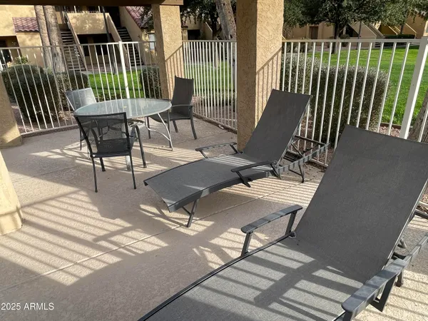 a view of yard from deck