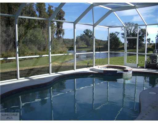 12931 Solola Way Trinity, FL 34655 - Photo 1 of 1 Exterior Front - Enjoy beautiful views from your pool area! Pond in back and on one side of home .... great lot!!