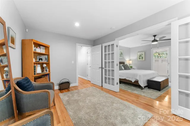 a bedroom with furniture and a couch