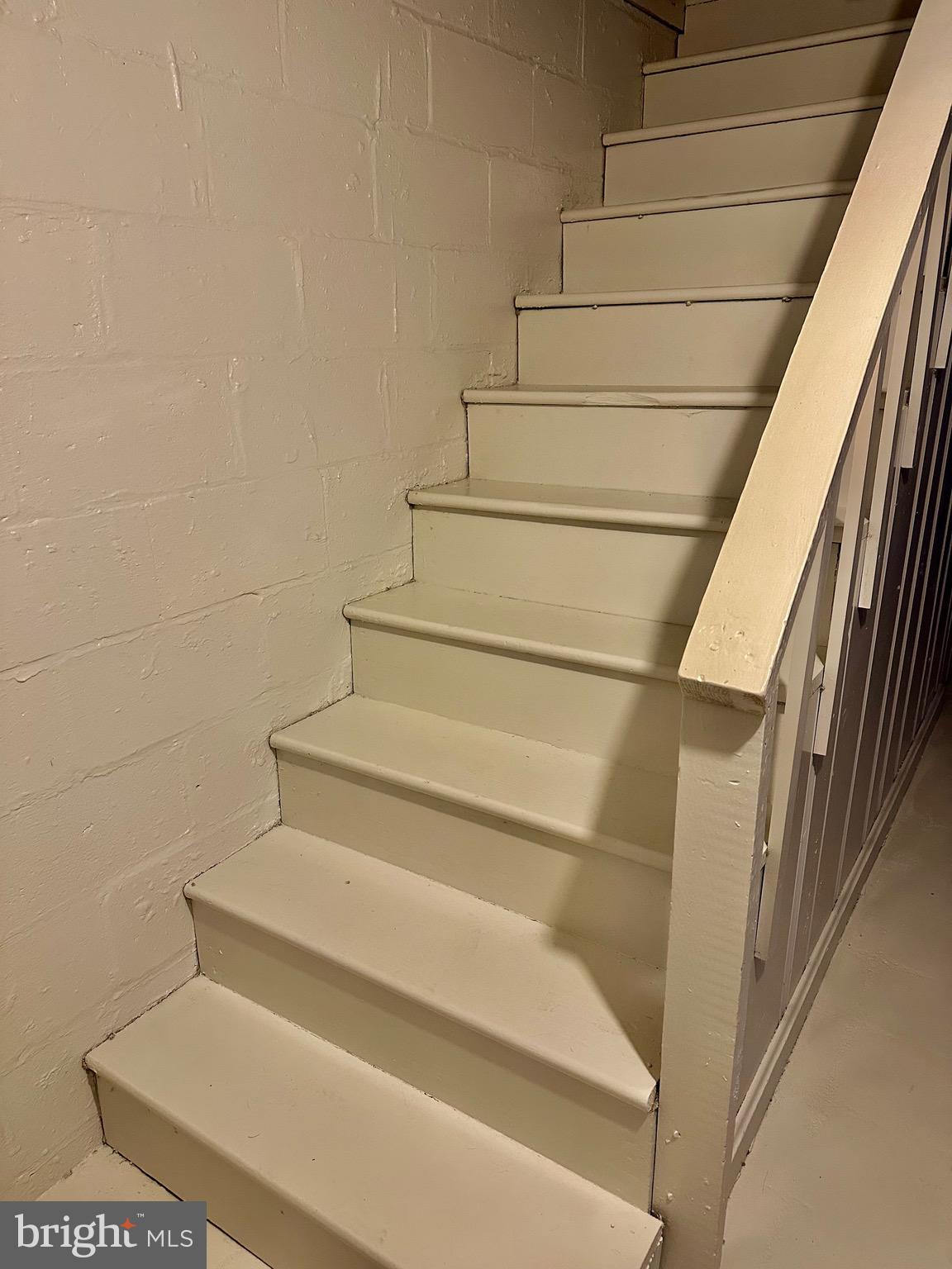 143 Hopkins Road Baltimore, MD 21212 - Photo 32 of 52 Basement stairs freshly painted