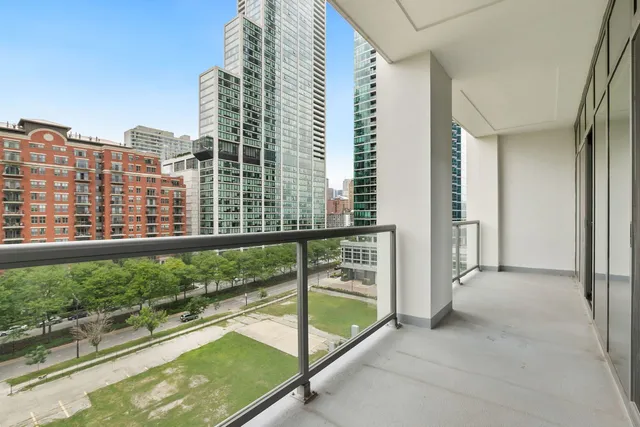 a view of parking garage with cars