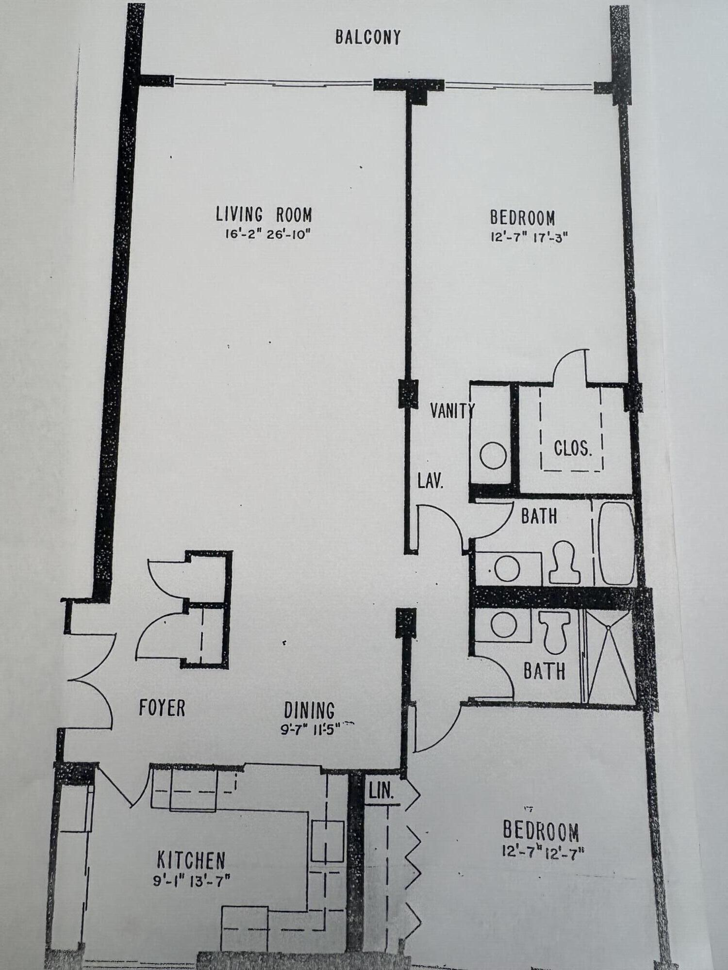 3000 South Ocean Boulevard, Unit 1404 Boca Raton, FL 33432 - Photo 45 of 45 Floor plan