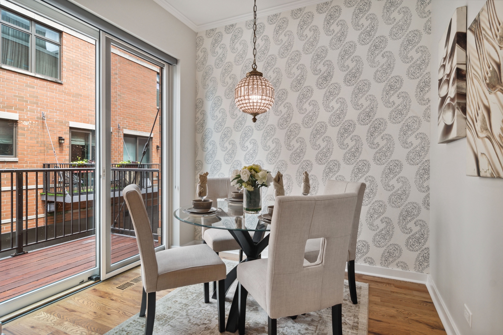 1648 South Prairie Avenue, Unit 4 Chicago, IL 60616 - Photo 12 of 30 a workspace with furniture and wooden floor