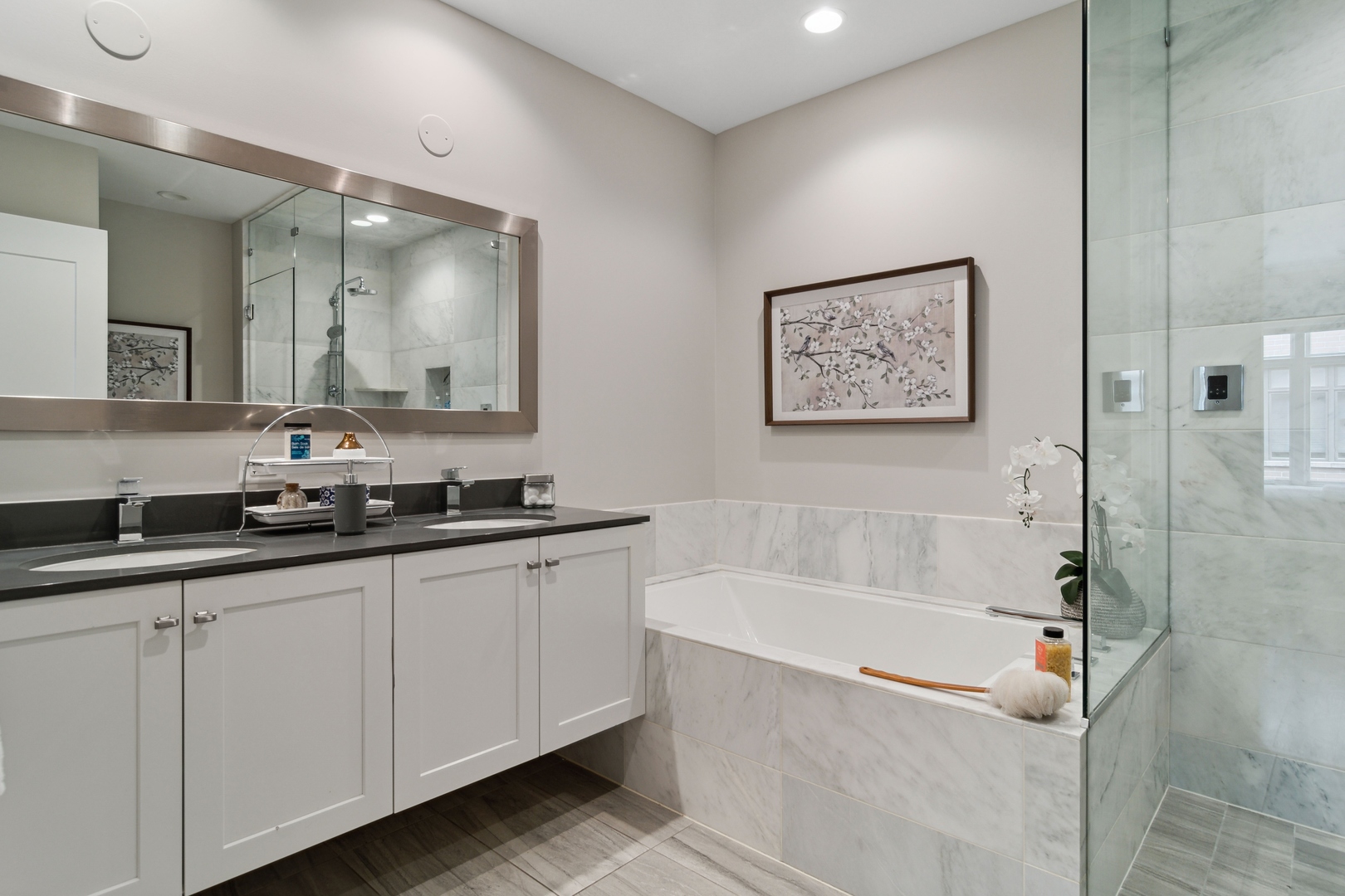 1648 South Prairie Avenue, Unit 4 Chicago, IL 60616 - Photo 16 of 30 a bathroom with a tub a sink and mirror