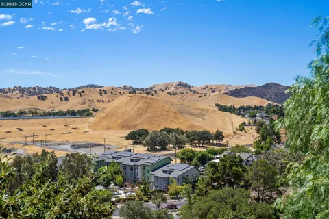 a view of city and mountain