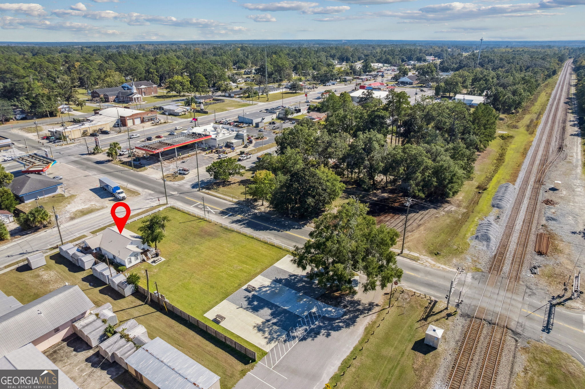 383 1st Street Folkston, GA 31537 - Photo 73 of 81 an aerial view of residential houses with outdoor space