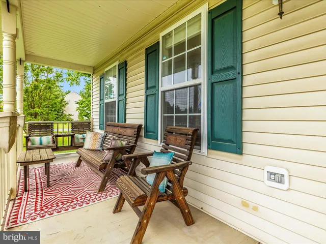 a building outdoor space with patio furniture