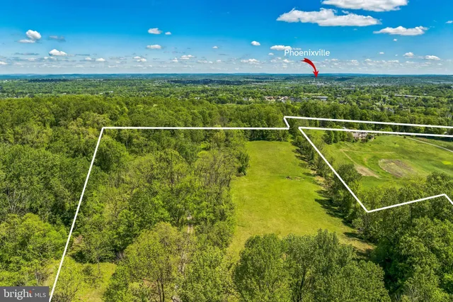 a view of a big yard with lots of green space