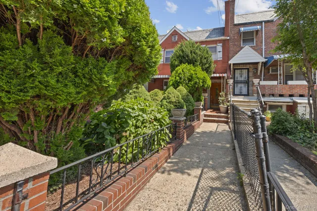 a balcony with lots of trees