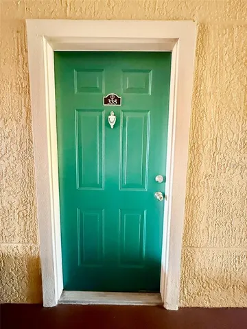 a view of a entryway door
