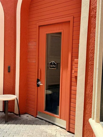a view of a entryway door of the house