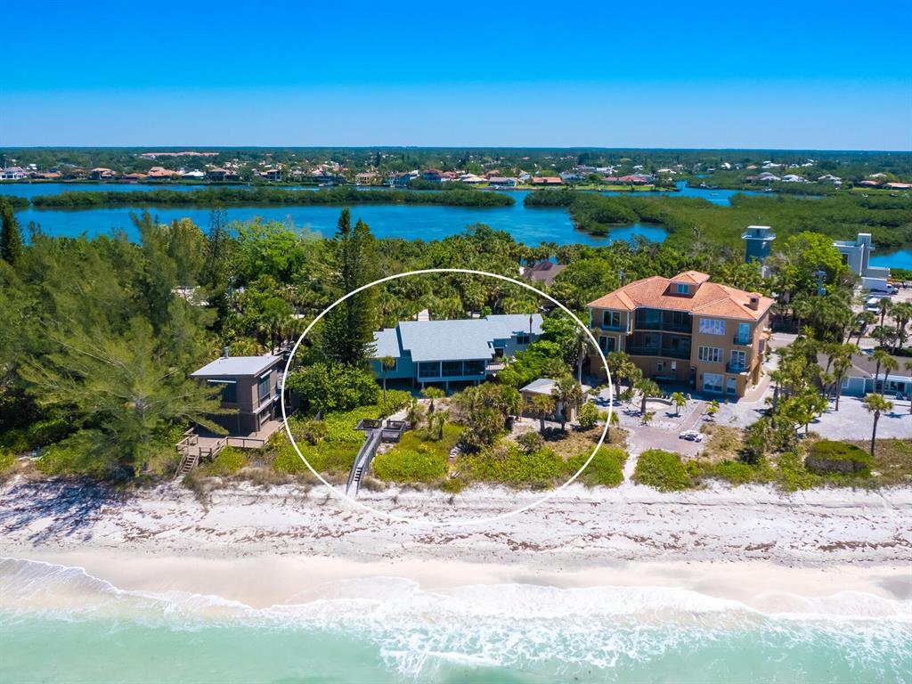 3201 Casey Key Road Nokomis, FL 34275 - Photo 47 of 98 an aerial view of a house with a ocean view