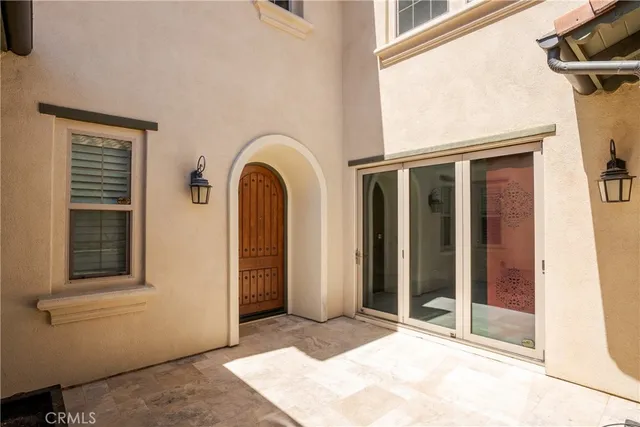 a workspace with wooden floor and furniture