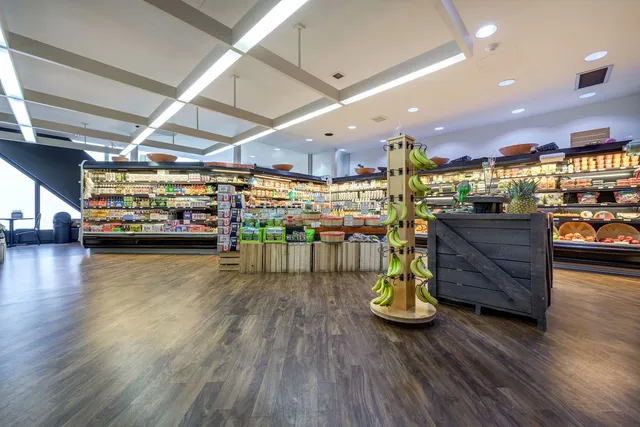 a view of an indoor swimming pool