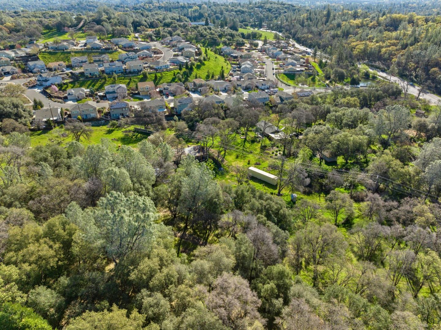 10264 Combie Road Grass Valley, CA 95949 - Photo 22 of 53 an aerial view of residential houses with outdoor space and trees