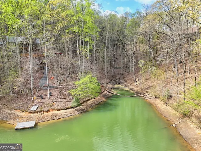 a view of swimming pool from a lake