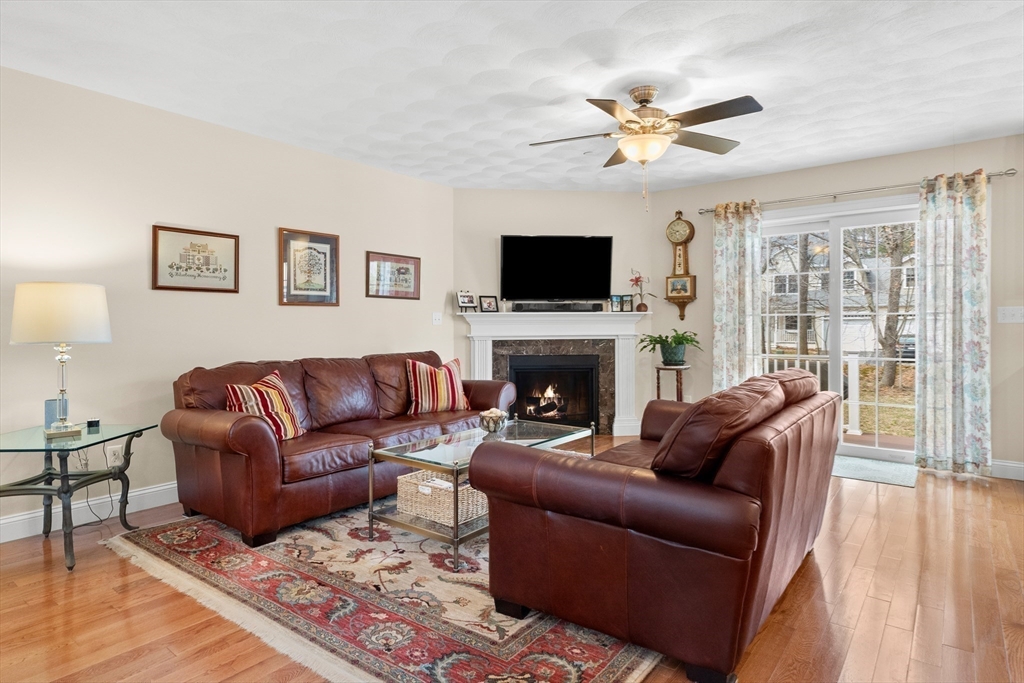 20 Freedom Way, Unit 20 Merrimac, MA 01860 - Photo 11 of 35 a living room with furniture a flat screen tv and a fireplace