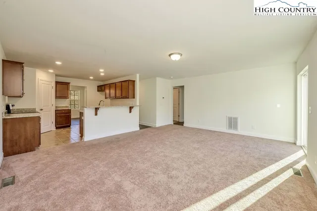 an empty room with an entryway