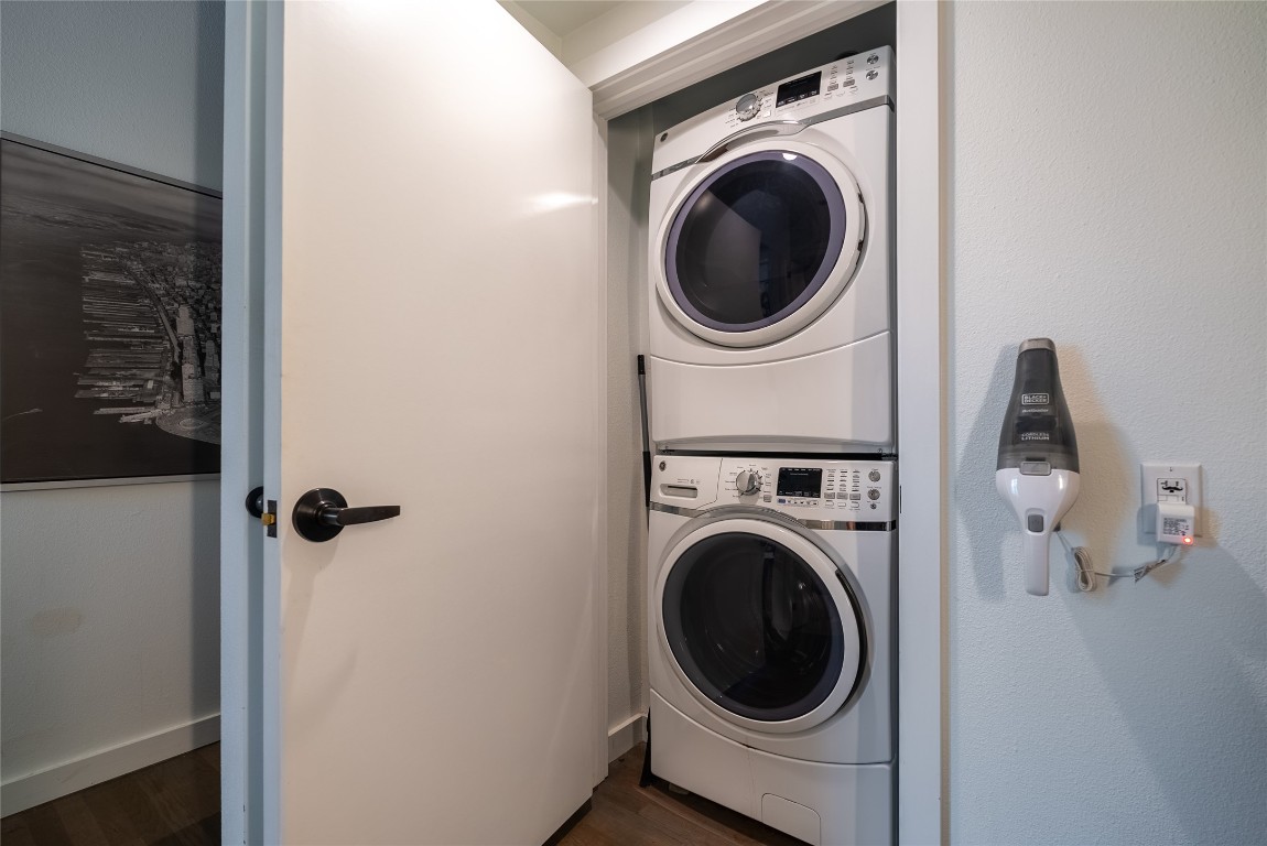 102 East 2nd Street, Unit 201 Taylor, TX 76574 - Photo 11 of 19 a utility room with dryer and washer