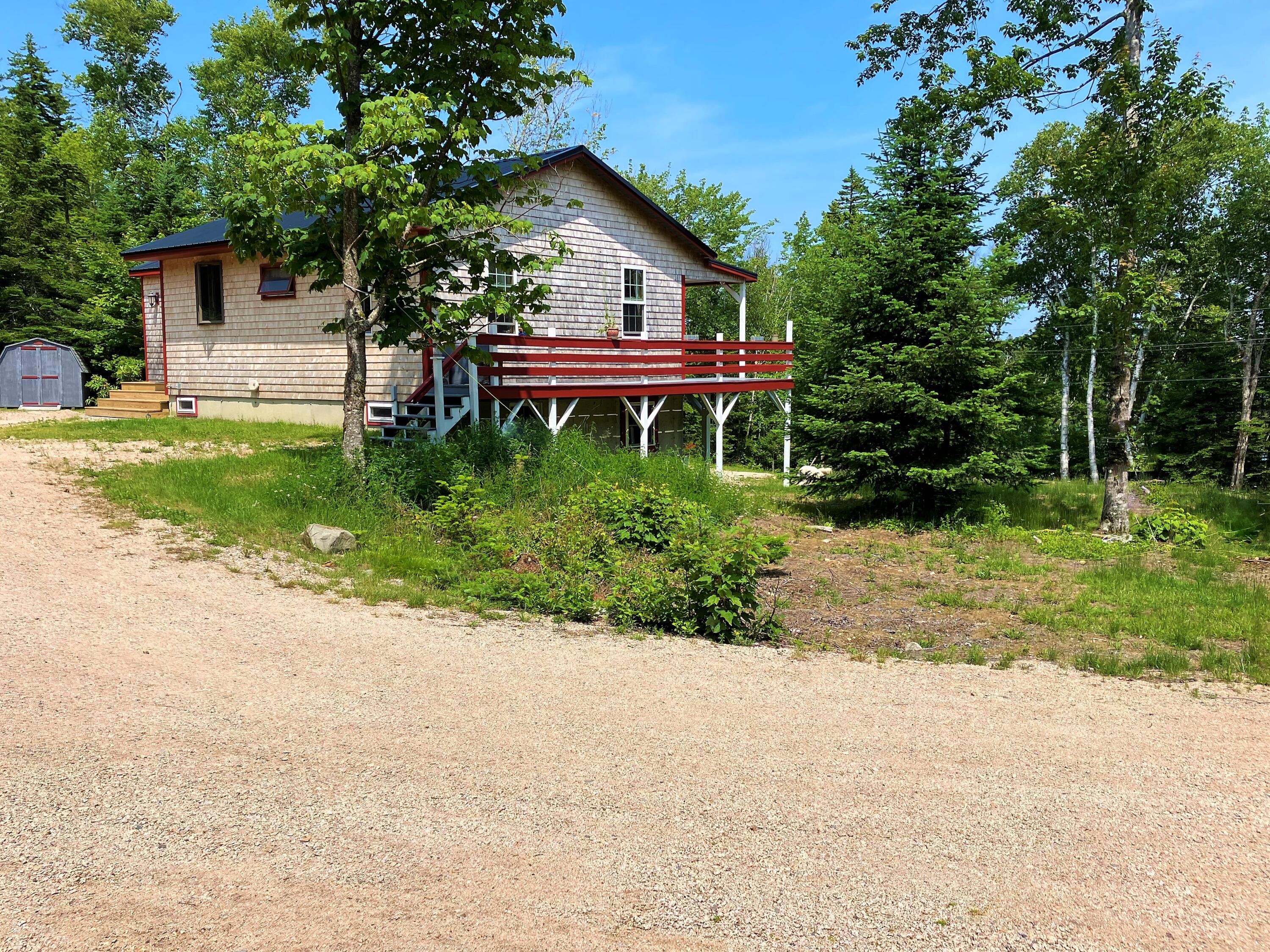 751 Duck Cove Road Roque Bluffs, ME 04654 - Photo 6 of 49 South Side of Cabin with Deck