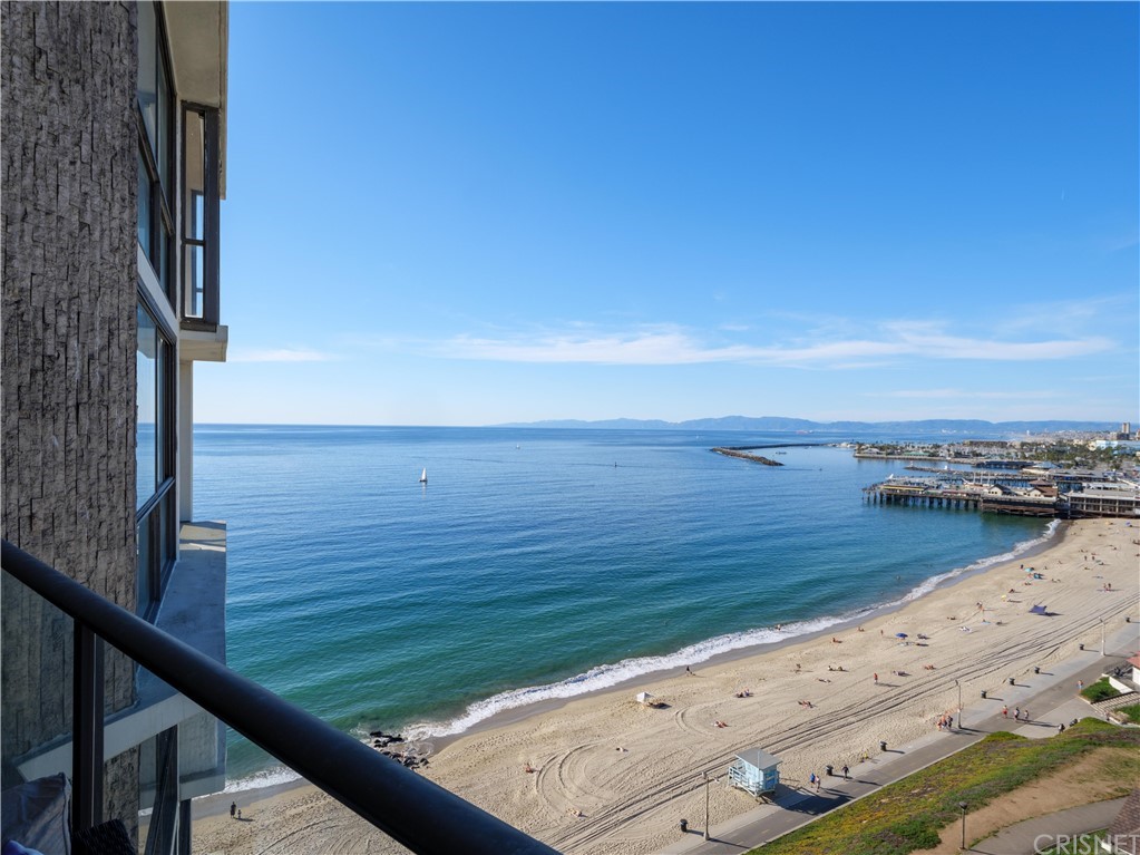 a view of an ocean beach
