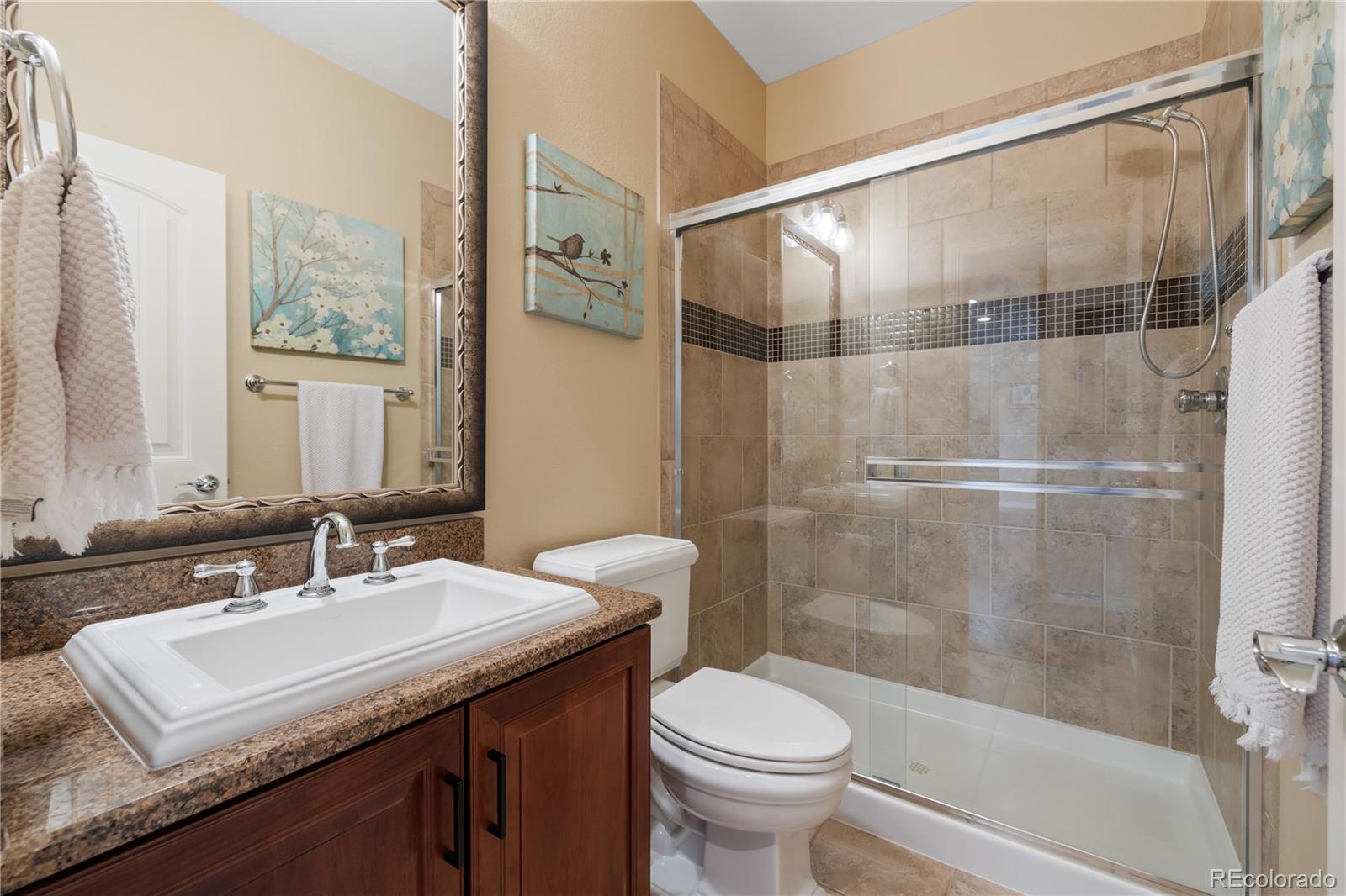 10681 Sundial Rim Road Highlands Ranch, CO 80126 - Photo 12 of 45 a bathroom with a sink toilet and shower