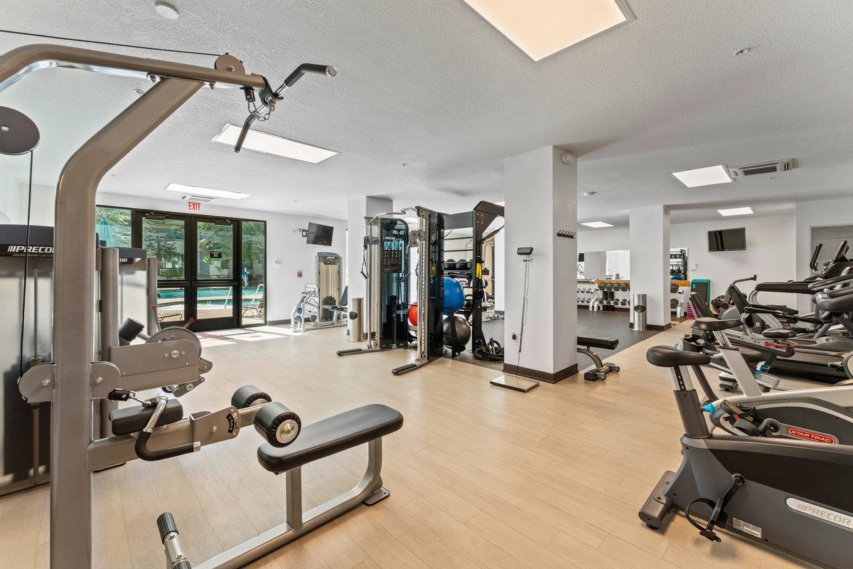 201 Shirley Cyn Road, Unit 714 Olympic Valley, CA 96146 - Photo 17 of 28 a view of a room with gym equipment