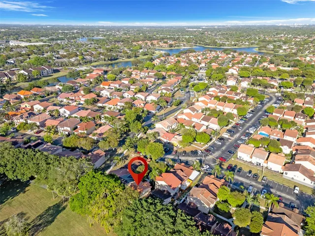 an aerial view of multiple house