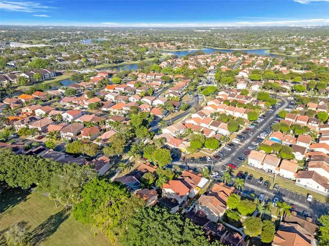 an aerial view of multiple house