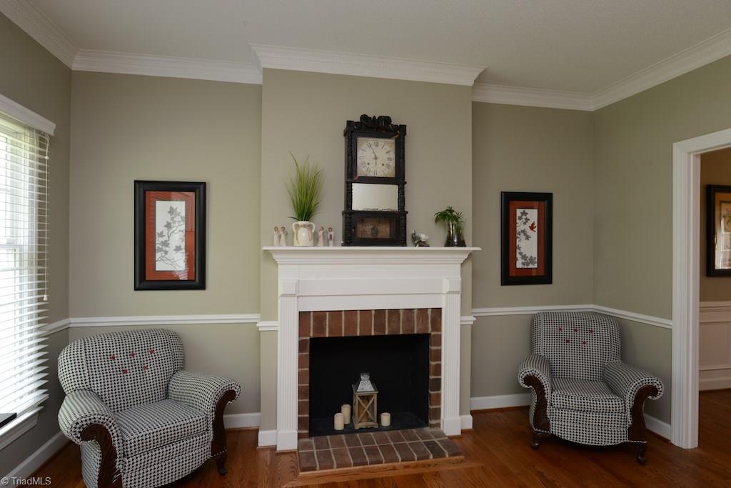 1709 Heathcliff Road High Point, NC 27262 - Photo 10 of 30 Formal living room with fireplace