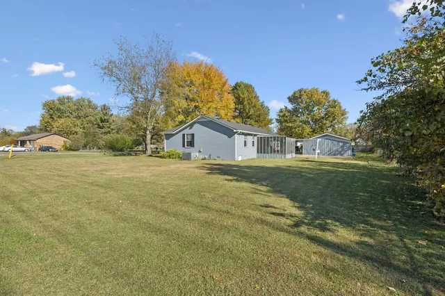 a house view with a garden space