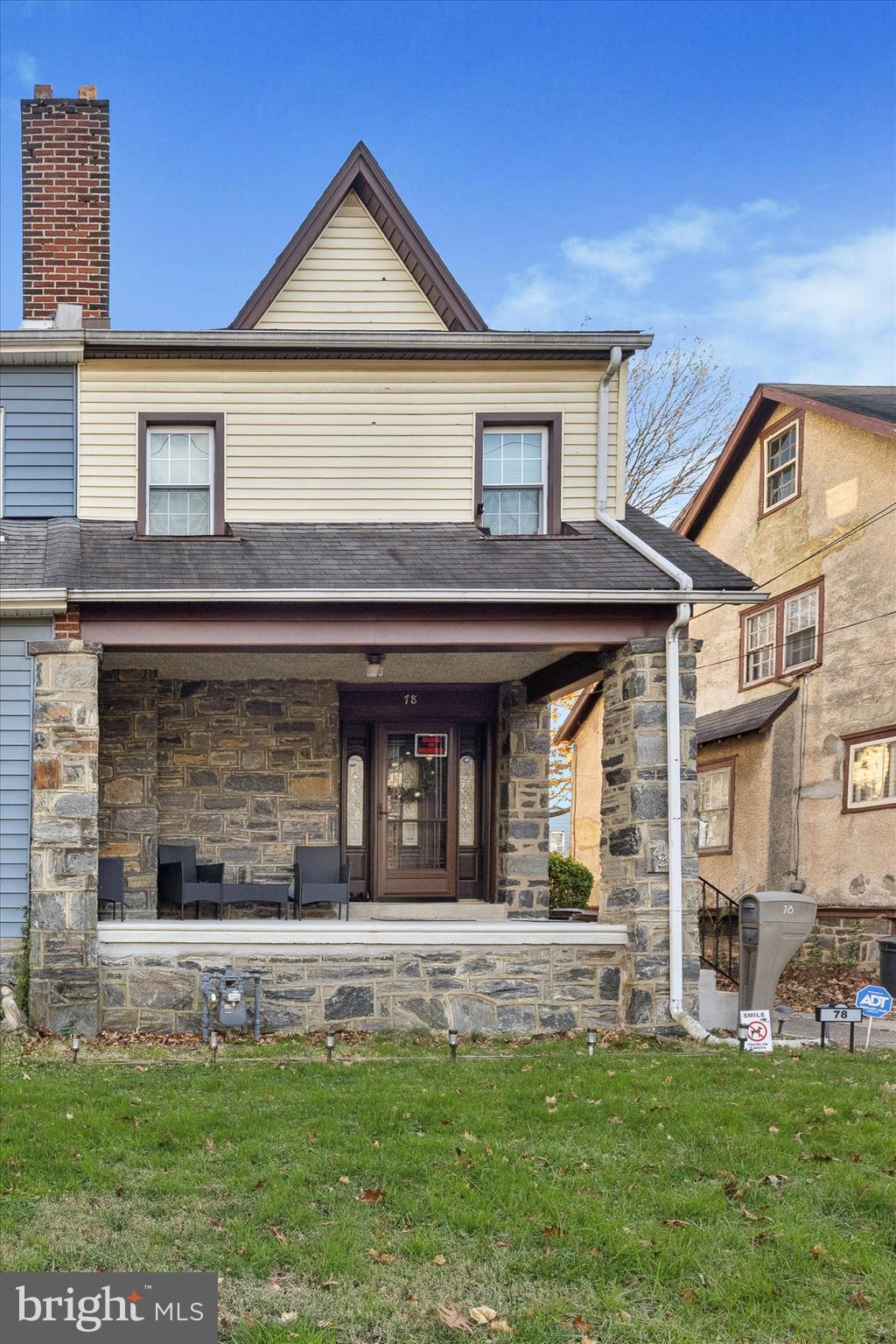 78 Marshall Road Lansdowne, PA 19050 - Photo 3 of 26 a front view of a house with a yard