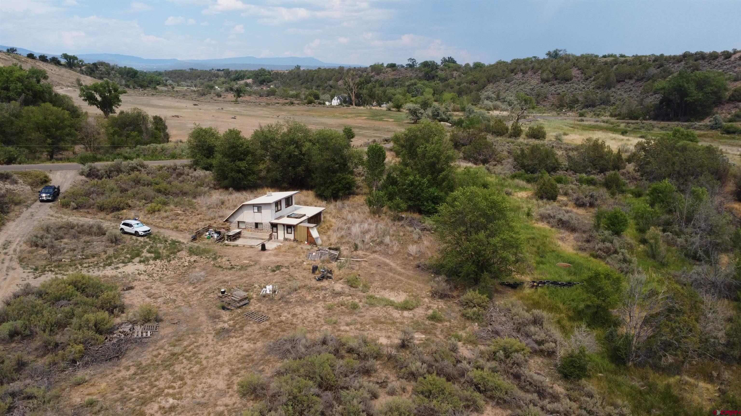 a view of a lake with houses