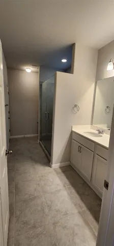 a view of a hallway with entryway