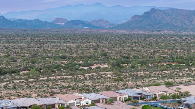 a view of a golf course with a garden