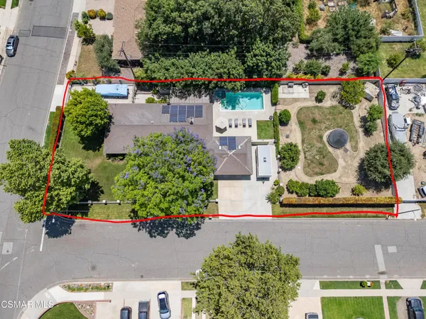 an aerial view of street