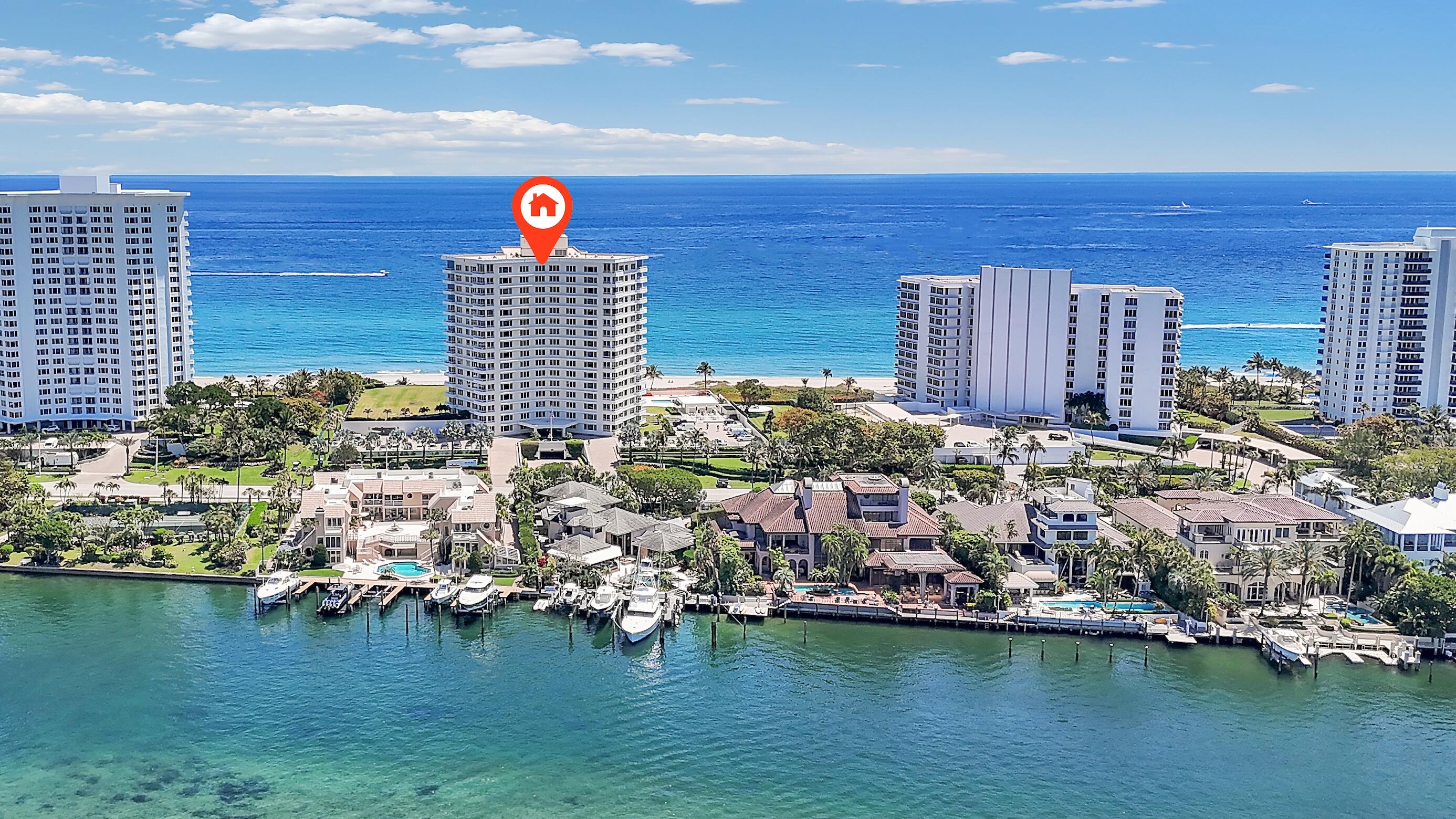 600 South Ocean Boulevard, Unit 802 Boca Raton, FL 33432 - Photo 21 of 27 a front view of a house with a lake view