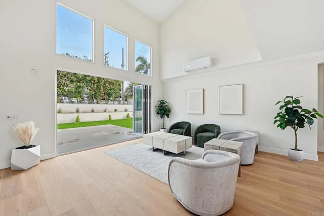 a garden with wooden fence