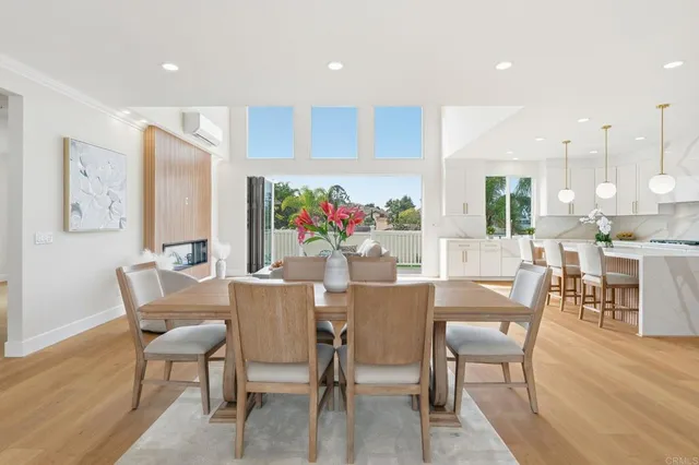 a view of a backyard with palm tree