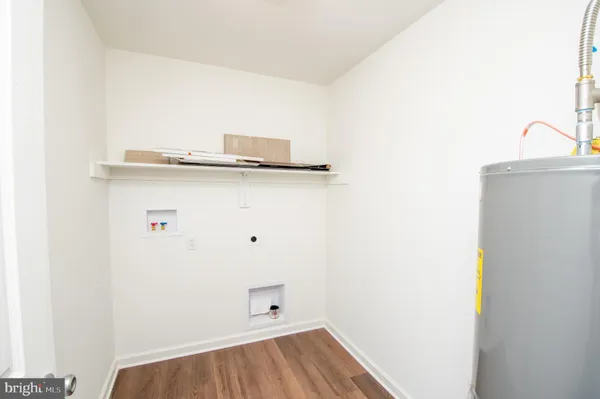 a view of small space with racks on the wall