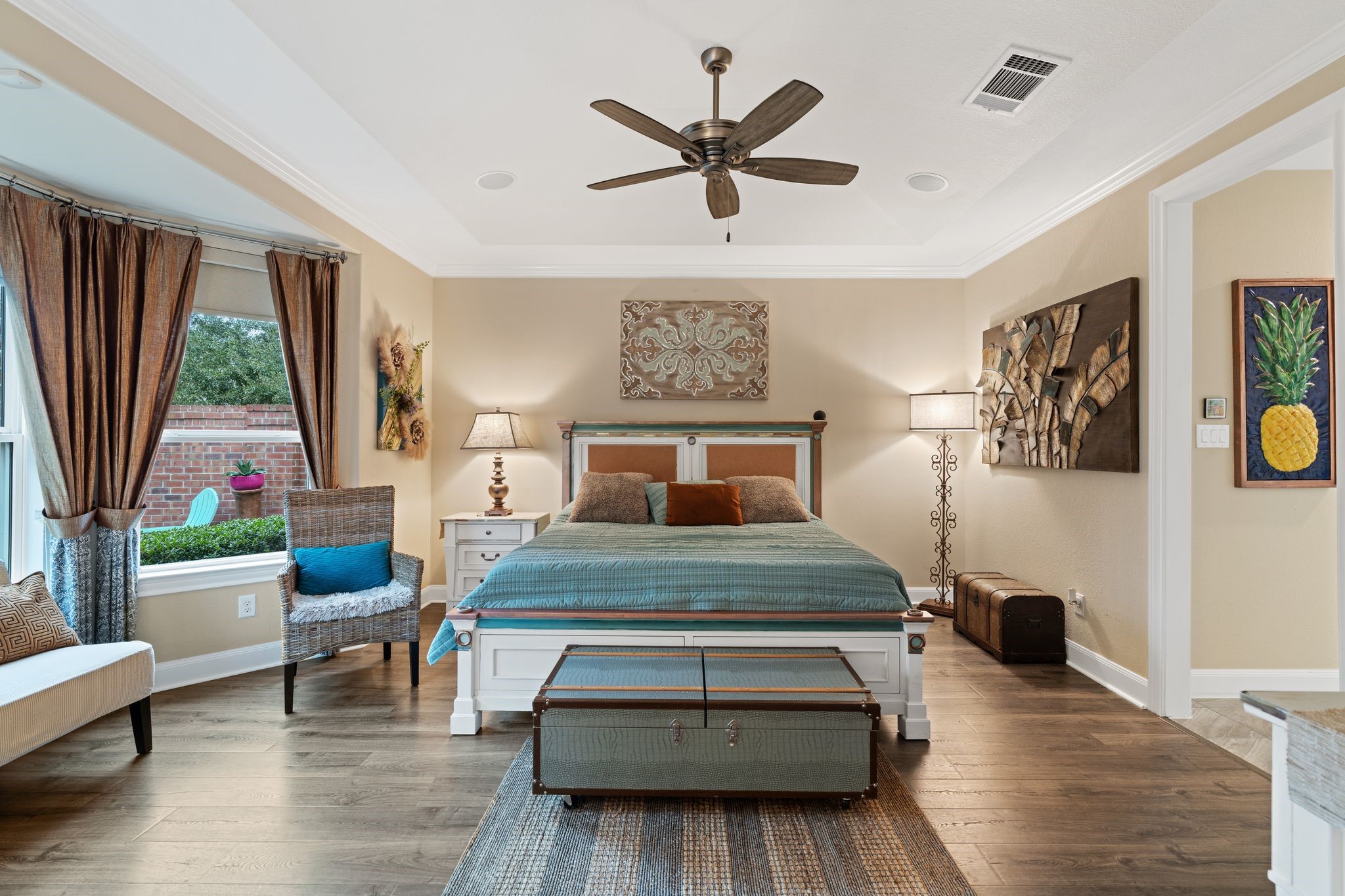 51 Scepter Ridge Sugar Land, TX 77498 - Photo 28 of 50 a bedroom with a bed and wooden floor