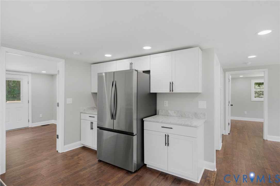 3497 Bumpass Road Beaverdam, VA 23015 - Photo 6 of 28 Modern kitchen area featuring a stainless steel re