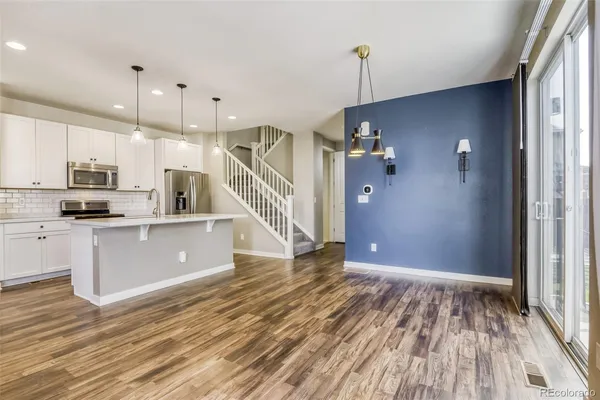 a view of livingroom with hardwood floor and window