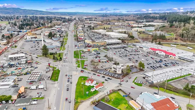 an aerial view of a city