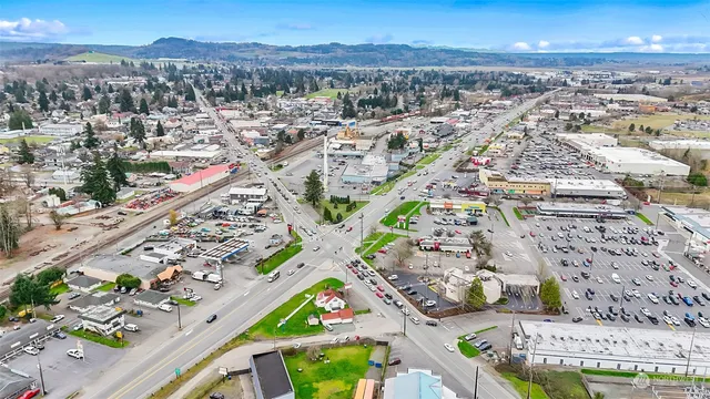 an aerial view of a city