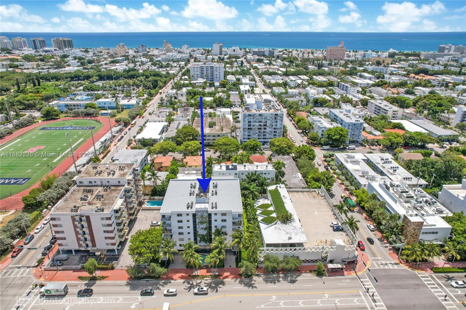 1130 11th Street, Unit 4D Miami Beach, FL 33139 - Photo 15 of 23 an aerial view of a city