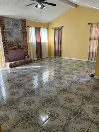 en view interior of a house with an empty space