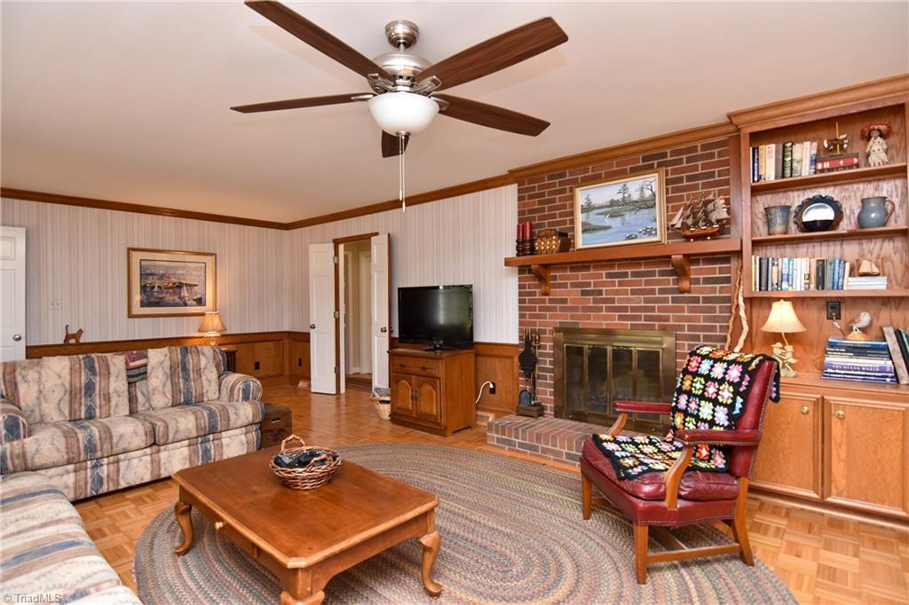 4840 Bent Ridge Lane Clemmons, NC 27012 - Photo 5 of 41 Den with fireplace
