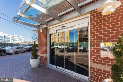 a view of a porch with seating space